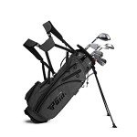 PGM Golf Stand Bag – Lightweight & Durable Grey Golf Bag with Insulated Thermal Compartment, Sturdy Base, Convenient Club Storage, and Magic Glove Holder – Perfect for Travel & Course Use