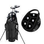 PGM Golf Stand Bag – Lightweight & Durable Grey Golf Bag with Insulated Thermal Compartment, Sturdy Base, Convenient Club Storage, and Magic Glove Holder – Perfect for Travel & Course Use