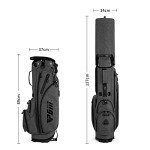 PGM Golf Stand Bag – Lightweight & Durable Grey Golf Bag with Insulated Thermal Compartment, Sturdy Base, Convenient Club Storage, and Magic Glove Holder – Perfect for Travel & Course Use