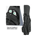PGM Golf Stand Bag – Lightweight & Durable Grey Golf Bag with Insulated Thermal Compartment, Sturdy Base, Convenient Club Storage, and Magic Glove Holder – Perfect for Travel & Course Use