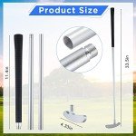 Wettarn 3 Sets Golf Putter Two Ways for Men Women Kids Club with 6 Practice Golf Balls for Left or Right Handed Golfers Indoor Outdoor(Black)