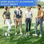 Wettarn 3 Sets Golf Putter Two Ways for Men Women Kids Club with 6 Practice Golf Balls for Left or Right Handed Golfers Indoor Outdoor(Black)