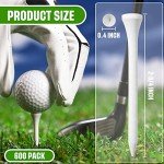 Mudder 600 Pack Golf Tees Bulk Wooden Golf Tees Wood for Men Balls Accessories(2-3/4 Inch,White)
