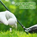 Mudder 600 Pack Golf Tees Bulk Wooden Golf Tees Wood for Men Balls Accessories(2-3/4 Inch,White)