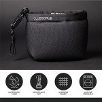 Club Scrub Golf Club and Golf Ball Cleaning Bag, Waterproof Clean Face Technology Liner, Perfectly Dry Neoprene Exterior, Detachable Clip, Machine Washable, Cleans Club Grooves, Black
