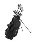 Aspire XD1 Complete Mens Golf Club Set, Includes Titanium Driver, S.S. Fairway, S.S. Hybrid, S.S. 6-PW Irons, Putter, Bag, 3 H/C's, Right & Left Handed Golf Clubs for Men, Blue