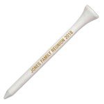 1000 Personalized Custom Wood Golf Tees - 1 Color Imprint 2-3/4" White