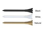 1000 Personalized Custom FLYtees - Plastic Golf Tees - 1 Color Imprint 3-1/4" White
