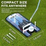 KINGTOP Classic Golf Putting Mirror - Portable Alignment Putting Training Aids for Consistency & Accuracy - Ideal for Indoor | Outdoor Practice, with Carry Bag and Golf Tees