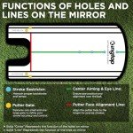 KINGTOP Classic Golf Putting Mirror - Portable Alignment Putting Training Aids for Consistency & Accuracy - Ideal for Indoor | Outdoor Practice, with Carry Bag and Golf Tees