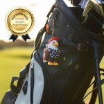 VannyVee Sports Eagle Caddy Golf Tee Holder, Includes 8 USA Themed Golf Tees, Fun Golf Accessories for Men and Women, Stylish Golf Bag Accessory and Golf Gift