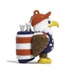 VannyVee Sports Eagle Caddy Golf Tee Holder, Includes 8 USA Themed Golf Tees, Fun Golf Accessories for Men and Women, Stylish Golf Bag Accessory and Golf Gift