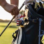 VannyVee Sports Eagle Caddy Golf Tee Holder, Includes 8 USA Themed Golf Tees, Fun Golf Accessories for Men and Women, Stylish Golf Bag Accessory and Golf Gift