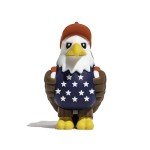 VannyVee Sports Eagle Caddy Golf Tee Holder, Includes 8 USA Themed Golf Tees, Fun Golf Accessories for Men and Women, Stylish Golf Bag Accessory and Golf Gift