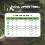 BombTech Golf 4.0 Iron Set - Black (Regular)