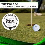 Polara Golf Ultimate Straight Self-Correcting Golf Balls – Anti-Slice & Hook Correction, Maximum Accuracy, Mid-Range Compression, Non-Conforming Golf Balls for Men & Women – 1 Dozen White