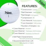 Polara Golf Ultimate Straight Self-Correcting Golf Balls – Anti-Slice & Hook Correction, Maximum Accuracy, Mid-Range Compression, Non-Conforming Golf Balls for Men & Women – 1 Dozen White