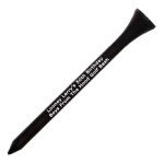1000 Personalized Custom Wood Golf Tees - 1 Color Imprint 2-3/4" Black