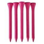 TH Golf 1000 Pcs Neon Bright Pink 70mm 2 3/4 inch Bamboo Golf Tees Eco Friendly & Sustainable Strong Bamboo