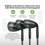 BombTech - Premium Golf Wedge Set - 52, 56, 60 Degrees Golf Wedges - Max Groove for Increased Spin - Black Wedges…