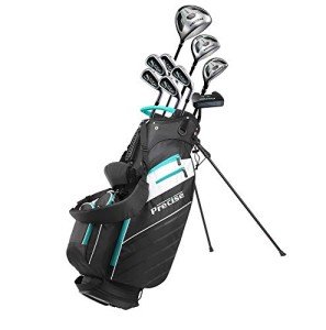 Precise AMG Men's Complete Golf Club Set, Includes Titanium Driver, S.S. Fairway, S.S. Hybrid, S.S. 6-PW Irons, Putter, Bag, 3 H/C's, Men’s Golf Clubs Full Set Right Handed, Regular or Tall Size