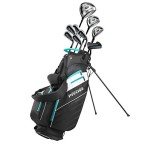 Precise AMG Men's Complete Golf Club Set, Includes Titanium Driver, S.S. Fairway, S.S. Hybrid, S.S. 6-PW Irons, Putter, Bag, 3 H/C's, Men’s Golf Clubs Full Set Right Handed, Regular or Tall Size