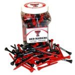 Team Golf NCAA Texas Tech Red Raiders Jar Of 175 Golf Tees 2-3/4" Golf Tees, 175 Pack, Regulation Size, Multi Team Colors