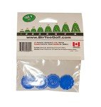 BirTee Pro Golf Tees - Size #1 (1/4") Individual Size Pack - 4 Tees Per Pack. Winter/Mat/Simulator Tees (Blue)
