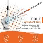THE GOLFER STORE Golf Alignment Rods, Golf Swing Trainer Aid Golf Club Alignment Stick Corrector Help Visualize and Align Your Golf Shot Golf Alignment Aids