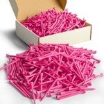 FINGER TEN Bamboo Golf Tees Wood 2 3/4 3 1/4 Inch Wooden Tee Color Bulk 250/500/1000/2000 Count for Men Women Kids (Bright Pink, 500 Count(2 3/4 Inch))