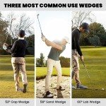 FINCHLEY Forged Golf Wedge Set - 52/56/60 Degree Wedges for Men and Women, Milled Face for Ultra Spin, Right Hand, Bronze