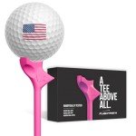 FLIGHTPATH Premium Golf Tees - Durable Plastic Golf Tees Designed to Enhance Golf Shot Distance & Precision - Robotically Tested to Reduce Ball Spin - USGA Approved Golf Equipment (Pink, 8 Pack)