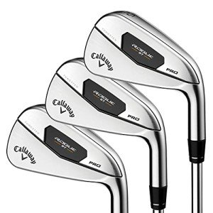 Callaway Golf Rogue ST Pro Iron Set (Right Hand, Steel Shaft, Stiff Flex, 4 Iron - PW, AW, Set of 8 Clubs)