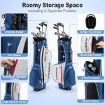 Tangkula Complete Golf Clubs Package Set 10 Pieces for Men & Women Right Hand, Includes 460cc Alloy Driver, 3# Fairway Wood, 4# Hybrid, 6#, 7#, 8#, 9# & P# Irons, Putter, Stand Bag (Blue)