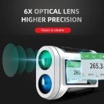 Golf Rangefinder with Slope and Side Color Display, Voice Output - 1000 Yards Laser Range Finder for Golf, Caddie Assistance