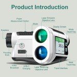 Golf Rangefinder with Slope and Side Color Display, Voice Output - 1000 Yards Laser Range Finder for Golf, Caddie Assistance