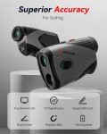 REDTIGER Golf Rangefinder, 7X Magnification 1200 Yards Laser Range Finder with Slope, Built-in Magnetic Bracket, Flag Pole Locking Vibration＆Rechargeable, GolfVue Series 1 pro