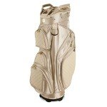 iBella Ladies Golf Cart Bag, 3 Matching Head Covers, Lightweight 14 Way Golf Club Bag for Women Velour Lined Valuables Pocket Waterproof Zipper Padded Carry Strap Rain Hood Cover Oversized Putter Pit