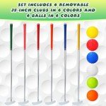Liliful 6 Pcs Golf Putters for Men and Women Two Way Mini Golf Putter with 6 Golf Balls Kids Putter Bulk for Right Left Handed Golfers Detachable Golf Grip for Ages 9-12 Junior Adult (35 in)