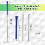 Liliful 6 Pcs Golf Putters for Men and Women Two Way Mini Golf Putter with 6 Golf Balls Kids Putter Bulk for Right Left Handed Golfers Detachable Golf Grip for Ages 9-12 Junior Adult (35 in)