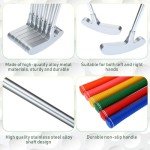 Liliful 6 Pcs Golf Putters for Men and Women Two Way Mini Golf Putter with 6 Golf Balls Kids Putter Bulk for Right Left Handed Golfers Detachable Golf Grip for Ages 9-12 Junior Adult (35 in)