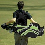 Tangkula Golf Stand Bag with 6 Way Top Dividers, Lightweight Golf Bag with Adjustable Dual Strap & 8 Pockets, Waterproof Rain Hood, Portable for Men Women