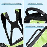 Tangkula Golf Stand Bag with 6 Way Top Dividers, Lightweight Golf Bag with Adjustable Dual Strap & 8 Pockets, Waterproof Rain Hood, Portable for Men Women