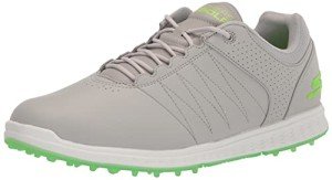 Skechers Men's Pivot Spikeless Golf Shoe, Gray/Lime, 12 Wide
