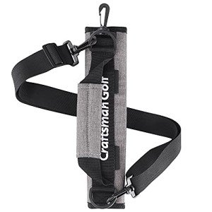 Craftsman Golf Portable Mini Carry Bag Shoulder Sleeve Bag Ideal for Golf Course Available for Custom Version with Your Name Stitched (Gray (Update))