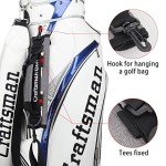 Craftsman Golf Portable Mini Carry Bag Shoulder Sleeve Bag Ideal for Golf Course Available for Custom Version with Your Name Stitched (Gray (Update))