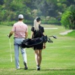 OFFICEJOY Golf Stand Bag, Portable Golf Clubs Bag w/4 Way Dividers, 4 Pockets, Adjustable Shoulder Straps, Pencil Golf Bag w/ 2 Non-Slip Stand, Lightweight Golf Bag for Men Women (Black)