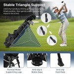 OFFICEJOY Golf Stand Bag, Portable Golf Clubs Bag w/4 Way Dividers, 4 Pockets, Adjustable Shoulder Straps, Pencil Golf Bag w/ 2 Non-Slip Stand, Lightweight Golf Bag for Men Women (Black)