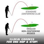 GoSports Illegal Max Spin Golf Wedge Set - Men's Right Handed Sand, Lob, Gap Wedge