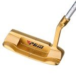 PGM Men's Left-Handed Putter - 950 Steel Shaft, Stainless Steel Head - Easy Flop Shots (Gold)